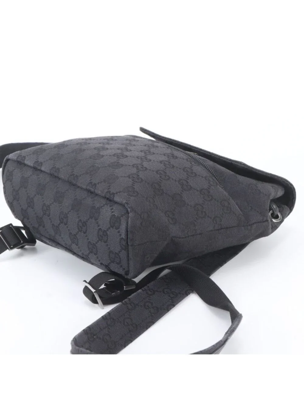 Gucci GG Canvas Leather Backpack Black